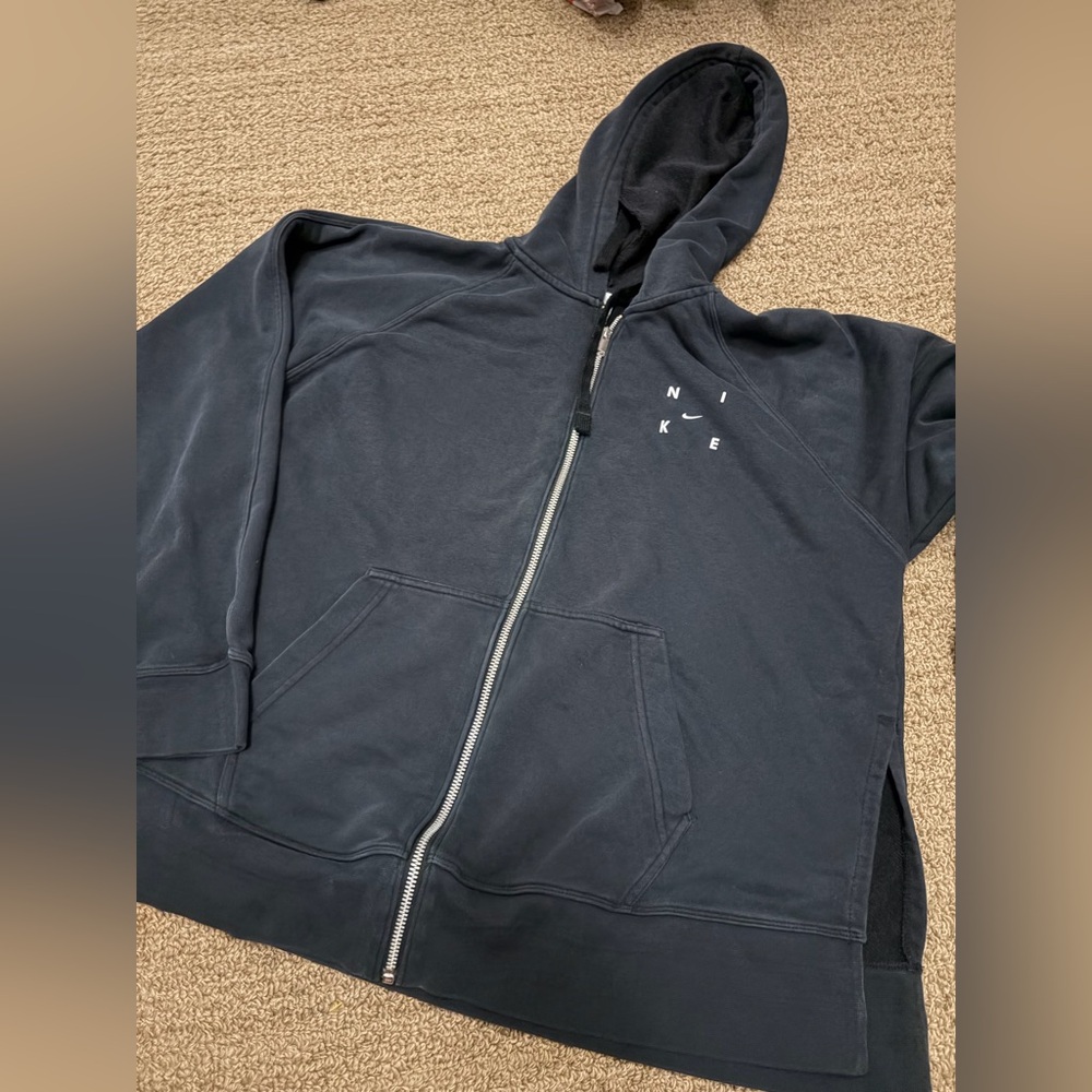 Nike Black Full-Zip Hooded Sweatshirt Jacket